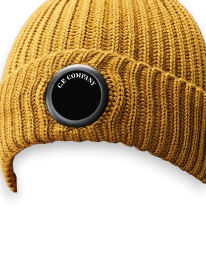 C.P. COMPANY EXTRAFINE MERINO WOOL LENS BEANIE