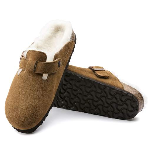 BIRKENSTOCK SLIPPER BOSTON SHEARLING SUEDE LEATHER