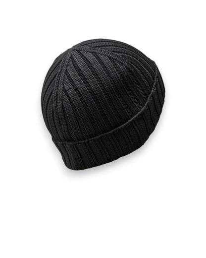 C.P. COMPANY EXTRAFINE MERINO WOOL LOGO BEANIE