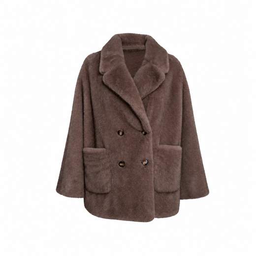 VIOLANTI PEACOAT ECO PELLICCIA