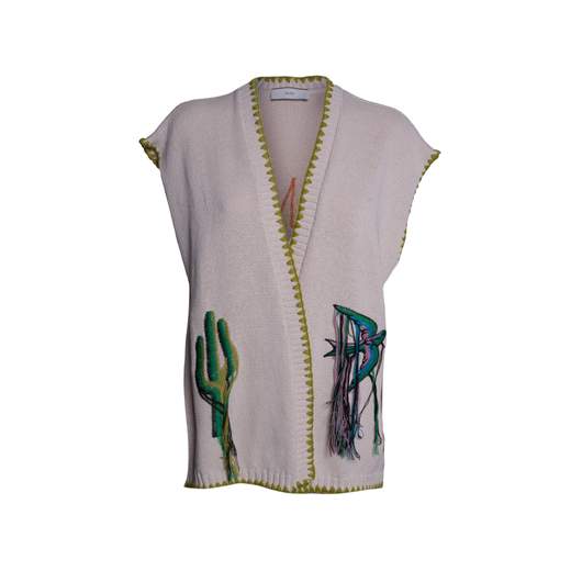 AKEP GILET RICAMI JAQUARD