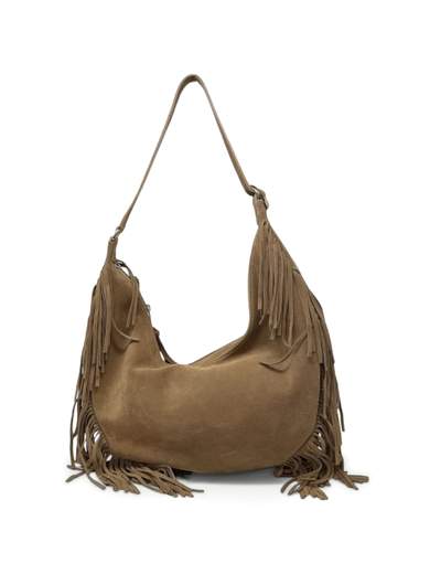 ORCIANI BORSA MEDIUM PEACH FRINGE