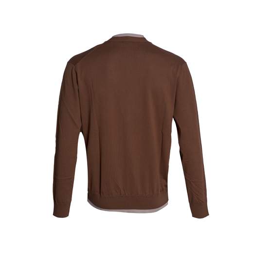 PAOLO PECORA CARDIGAN PROFILATURA A CONTRASTO