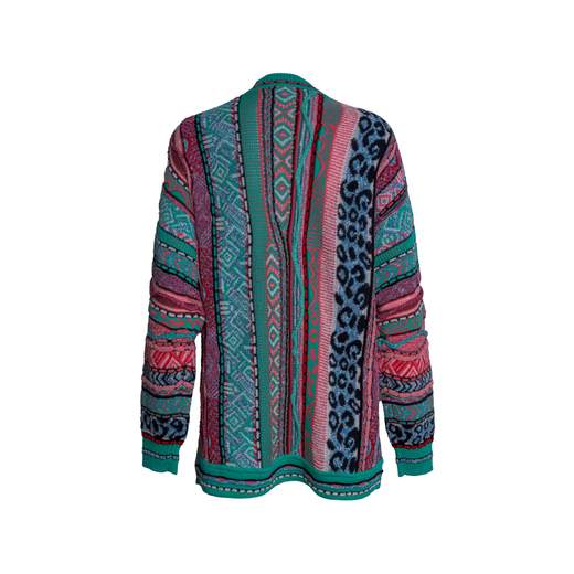 LANEUS CARDIGAN OVER JAQUARD