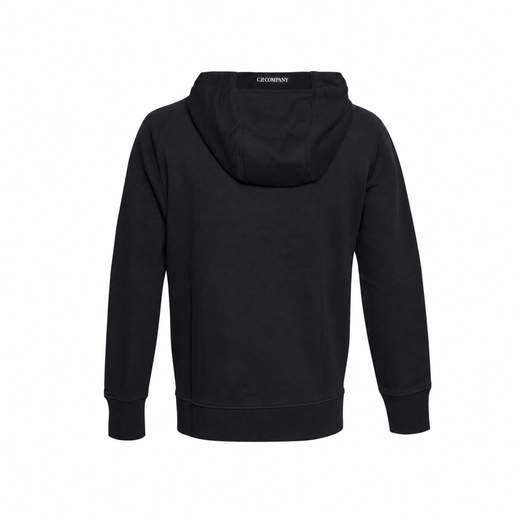 C.P. COMPANY DIAGONAL RAISED FLEECE HOODED ZIP SWEATSHIRT