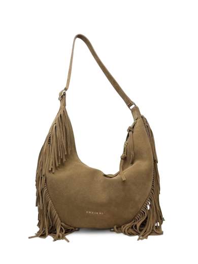ORCIANI BORSA MEDIUM PEACH FRINGE