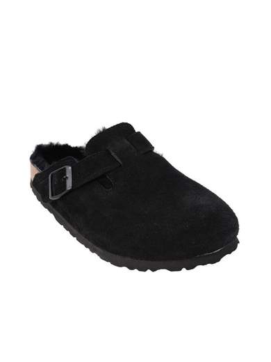 BIRKENSTOCK SLIPPER BOSTON SHEARLING SUEDE LEATHER