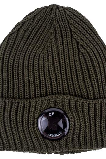 C.P. COMPANY EXTRAFINE MERINO WOOL LENS BEANIE