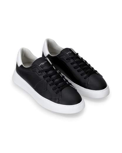 PHILIPPE MODEL SNEAKERS TEMPLE VEAU NOIR BLANC