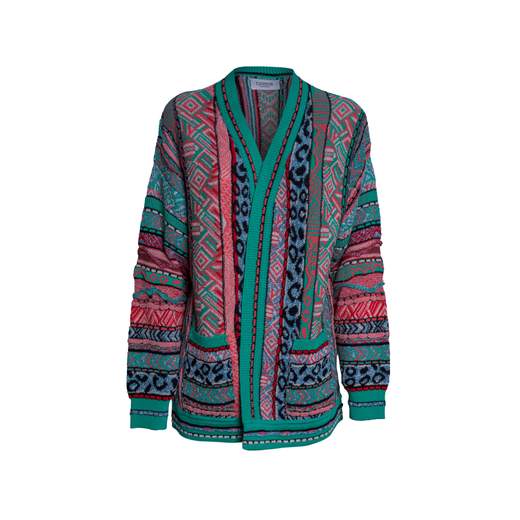 LANEUS CARDIGAN OVER JAQUARD