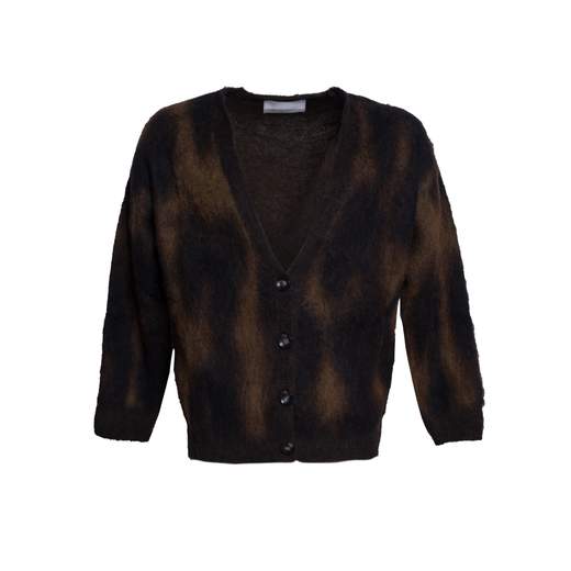 ROBERTO COLLINA CARDIGAN JAQUARD ANIMALIER