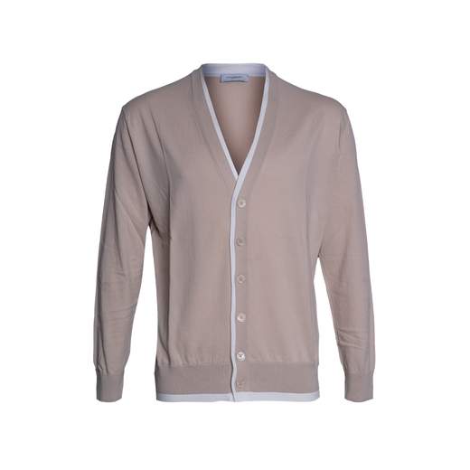 PAOLO PECORA CARDIGAN PROFILATURA A CONTRASTO