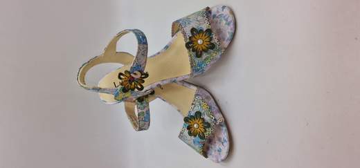 LAURA VITA SANDALO PELLE E ECOPELLE STAMPATA