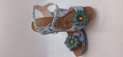 LAURA VITA SANDALO IN PELLE STAMPATA