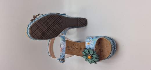 LAURA VITA SANDALO IN PELLE STAMPATA