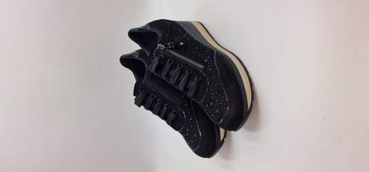 MELLUSO SNEAKER IN CAMOSCIO E STRASS