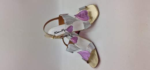 FASHION PROJECT SANDALO IN PELLE LAMINATA