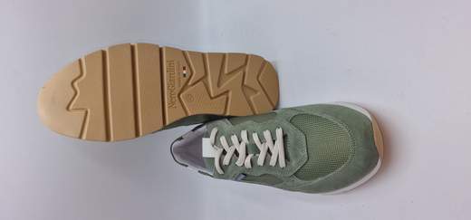 NERO GIARDINI SNEAKER IN CROSTA, TELA E TESSUTO