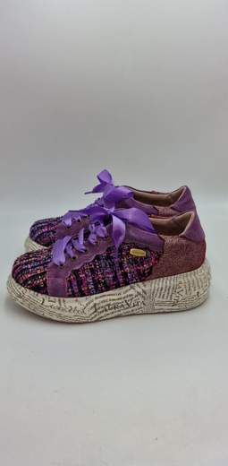 LAURA VITA SNEAKER IN CAMOSCIO E TWEED