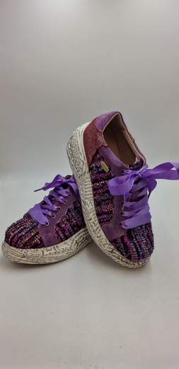 LAURA VITA SNEAKER IN CAMOSCIO E TWEED