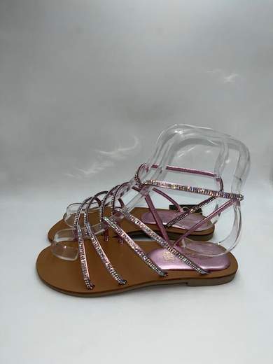 S PIERO SANDALO IN PELLE LAMINATA