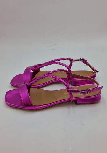 FASHION PROJECT SANDALO IN PELLE LAMINATA