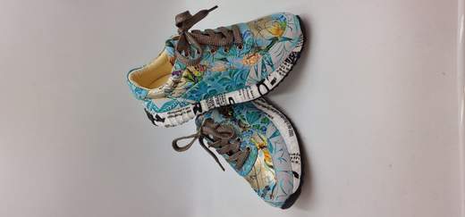 LAURA VITA SNEAKER IN PELLE E ECOPELLE STAMPATA