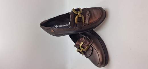 MELLUSO MOCASSINO IN PELLE LAMINATA