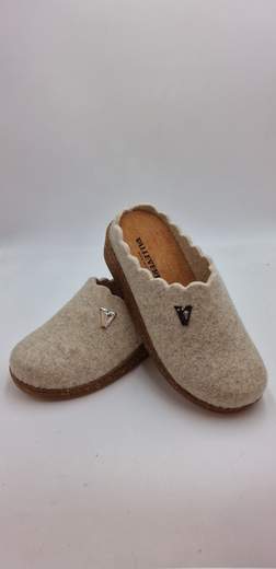 VALLEVERDE PANTOFOLA IN LANA COTTA