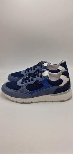 NERO GIARDINI SNEAKER IN CROSTA, TELA E TESSUTO