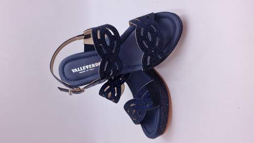 VALLEVERDE SANDALO IN CAMOSCIO E STRASS