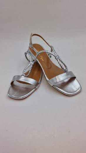 FASHION PROJECT SANDALO IN PELLE LAMINATA