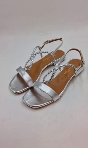 FASHION PROJECT SANDALO IN PELLE LAMINATA