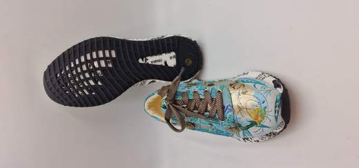 LAURA VITA SNEAKER IN PELLE E ECOPELLE STAMPATA