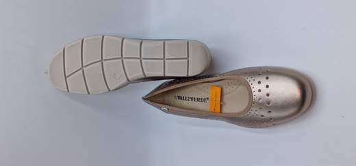 VALLEVERDE DECOLLETE IN PELLE LAMINATA