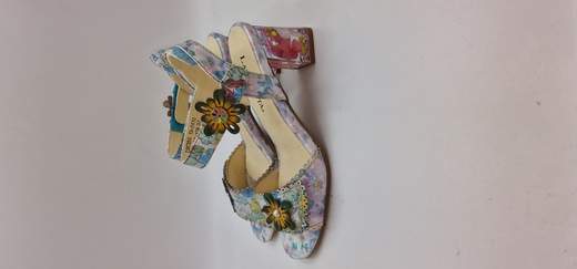 LAURA VITA SANDALO PELLE E ECOPELLE STAMPATA