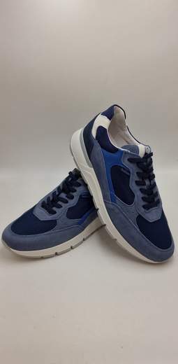 NERO GIARDINI SNEAKER IN CROSTA, TELA E TESSUTO