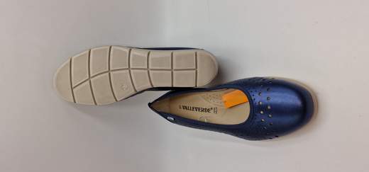 VALLEVERDE DECOLLETE IN PELLE LAMINATA