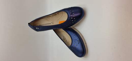 VALLEVERDE DECOLLETE IN PELLE LAMINATA