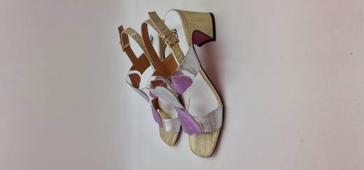 FASHION PROJECT SANDALO IN PELLE LAMINATA