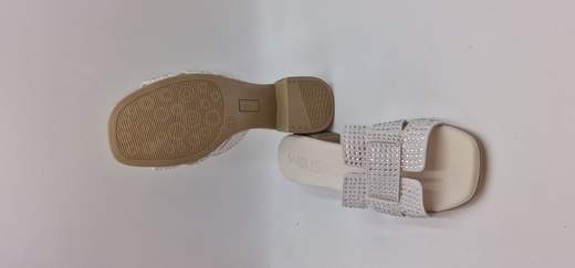 MELLUSO SCALZATO IN CAMOSCIO E STRASS