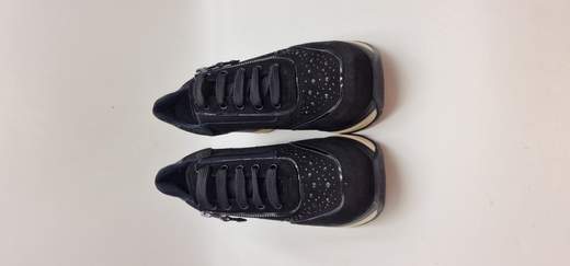 MELLUSO SNEAKER IN CAMOSCIO E STRASS