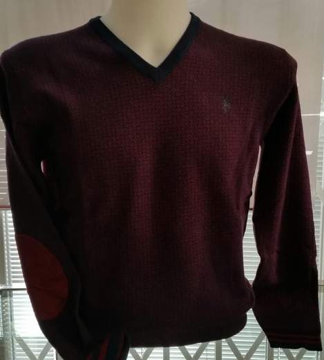 U.S. POLO ASSN. JACQUARD V NECK KNIT