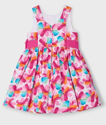 Vestito stampato fiocco bambina