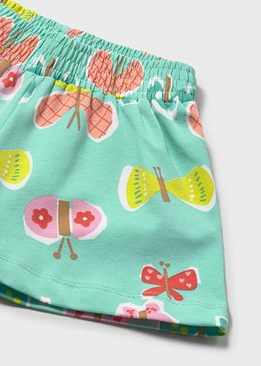 Pantaloncino punto stampato neonata
