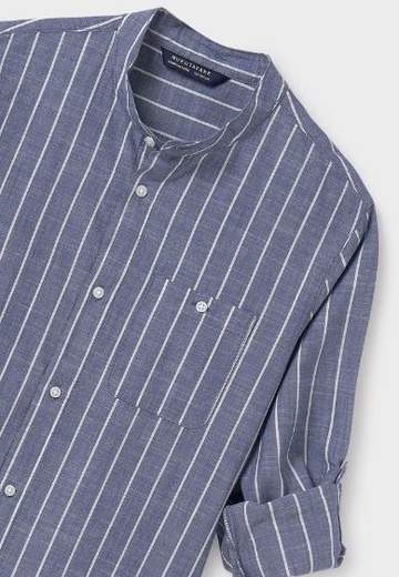 Camicia manica lunga colletto coreana ragazzo