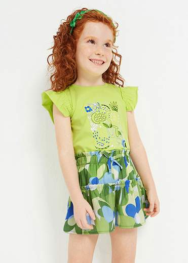 Gonna-pantalone stampata bambina