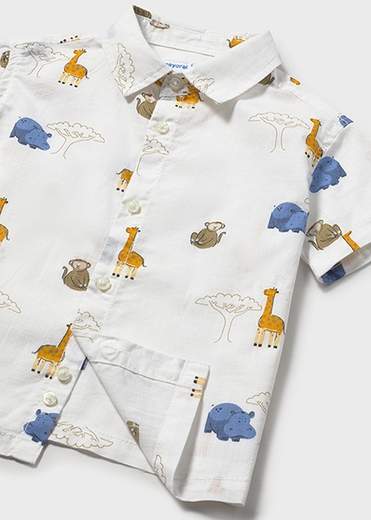 Camicia stampata animaletti neonato