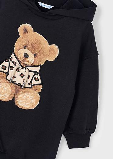 Vestito felpa cappuccio bambina