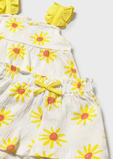 Completo pantaloncino e canottiera neonata